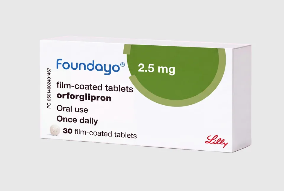 Foundayo 2.5 mg film-coated tablets (orforglipron), pack of 30