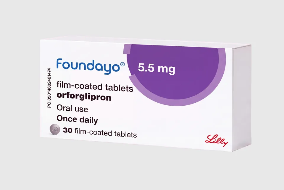 Foundayo 5.5 mg film-coated tablets (orforglipron), pack of 30