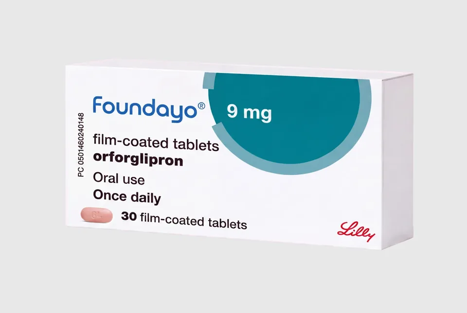 Foundayo 9 mg film-coated tablets (orforglipron), pack of 30