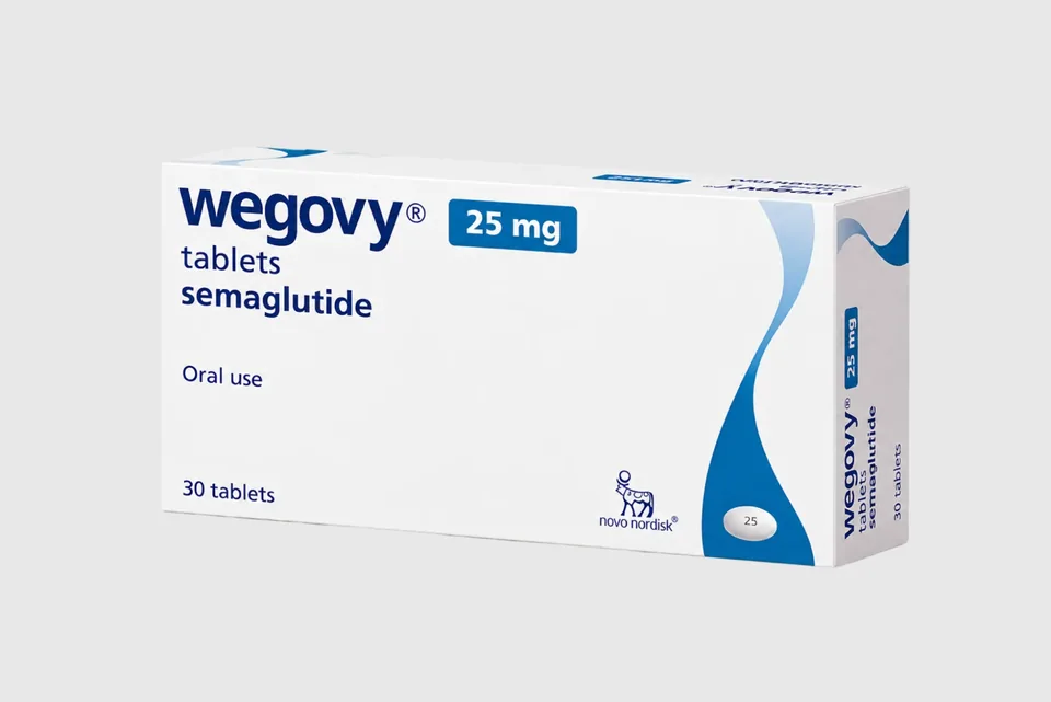 Wegovy 25 mg tablets (semaglutide), pack of 30